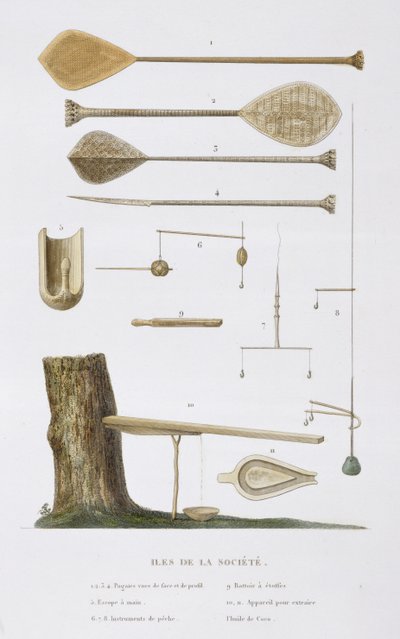 Society Islands: Pangas, Fishing Hooks and Other Tools, from 